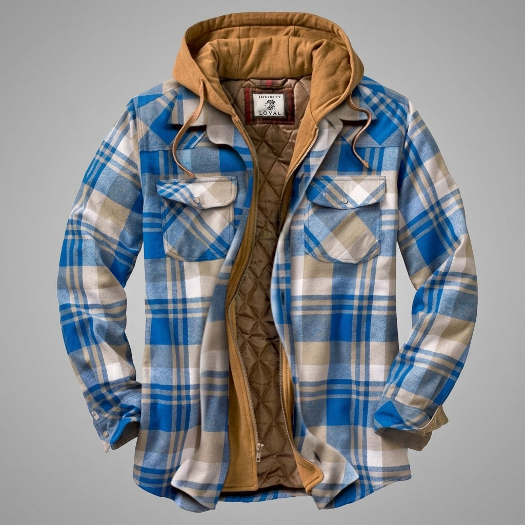 Men's Hooded Lumberjack Jacket Durable Fabric Blend – Laurent