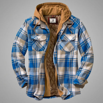 Men's Hooded Lumberjack Jacket Durable Fabric Blend – Laurent