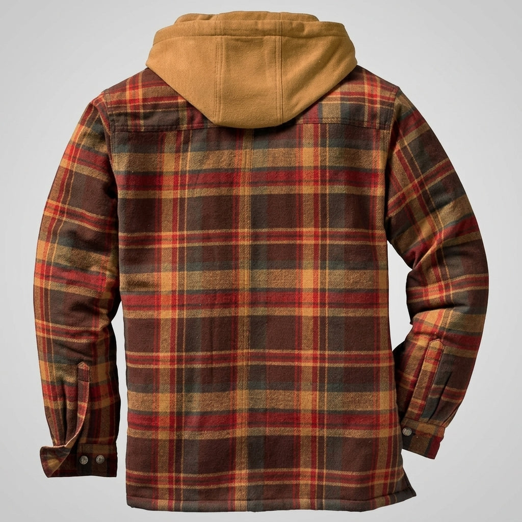 Men's Hooded Lumberjack Jacket Durable Fabric Blend – Laurent