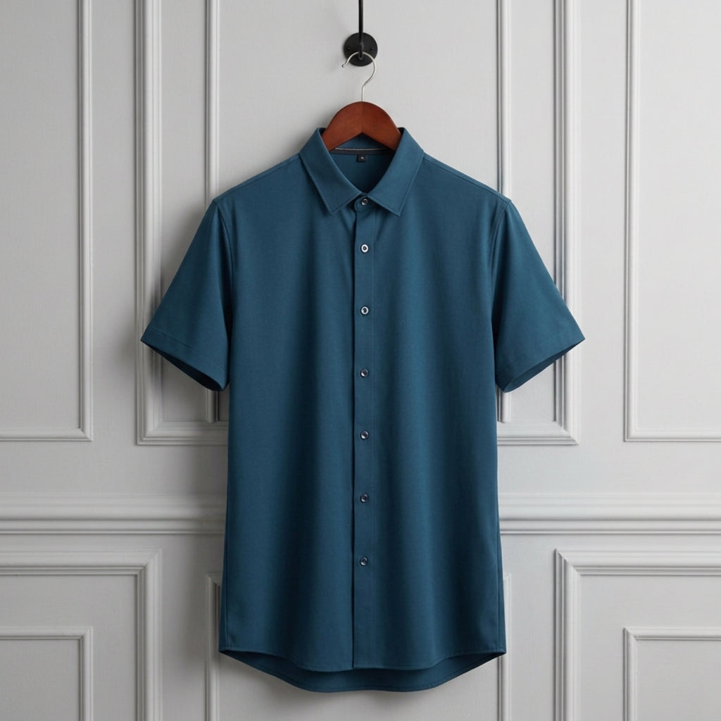 Short Sleeve Dress Shirt Refined Sleek Fit – Merritt