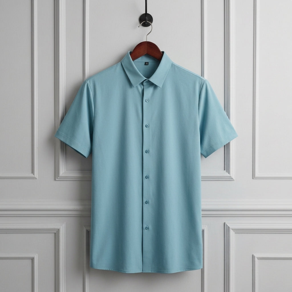 Short Sleeve Dress Shirt Refined Sleek Fit – Merritt