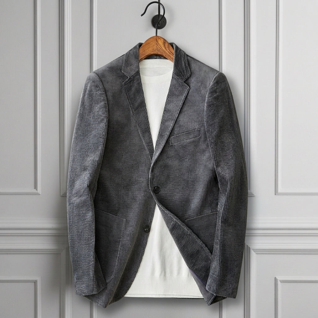 Corduroy Jacket for Women Button Front Classic Collar – Valentina