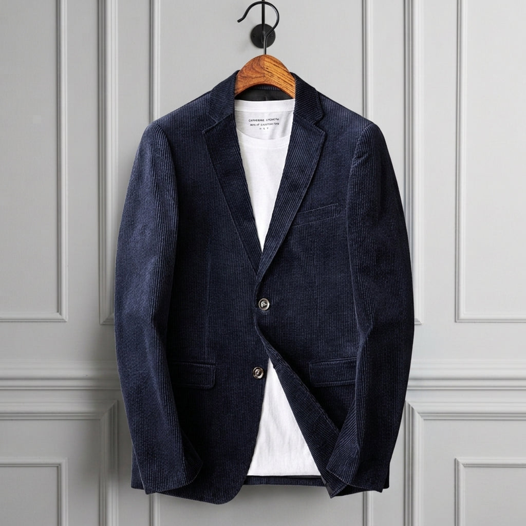 Corduroy Jacket for Women Button Front Classic Collar – Valentina
