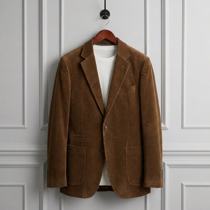 Corduroy Jacket for Women Button Front Classic Collar – Valentina