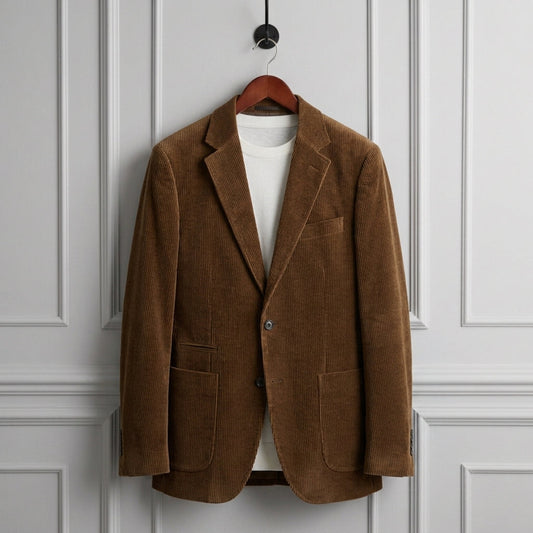 Corduroy Jacket for Women Button Front Classic Collar – Valentina