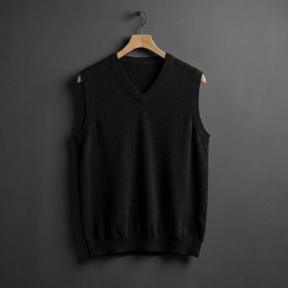 Cashmere Blend V-Neck Vest for Women, Elegant Layering – Elowen