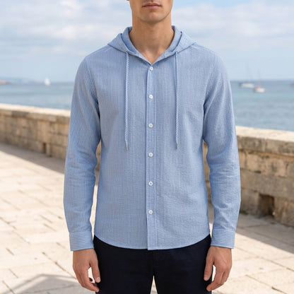 Soleil Hooded Button Shirt