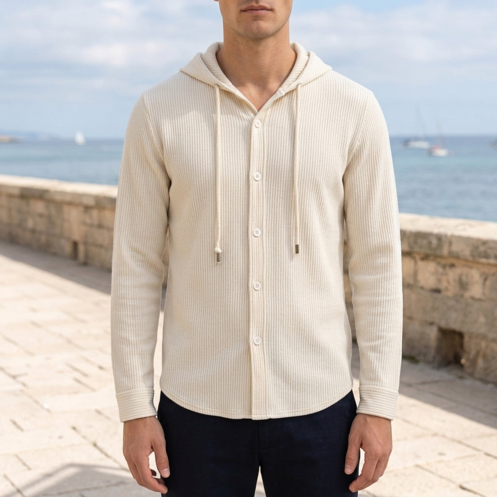 Soleil Hooded Button Shirt
