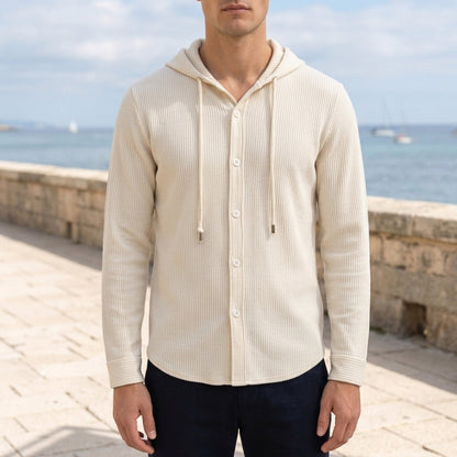 Soleil Hooded Button Shirt