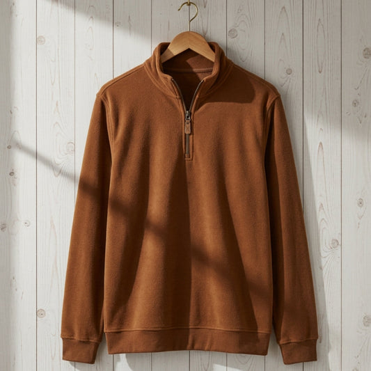Cotton Blend Quarter-Zip Pullover – Arden