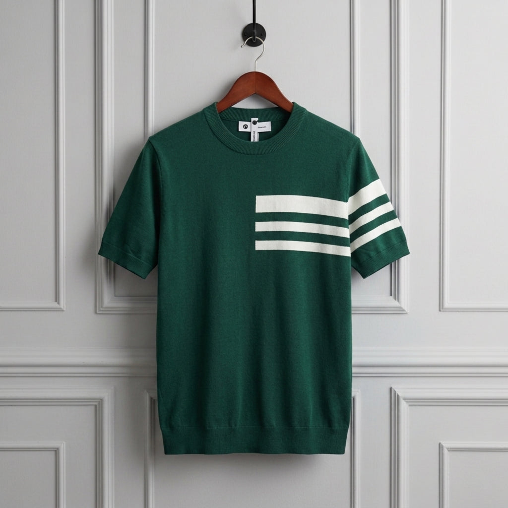 Knit T-Shirt Crewneck Cotton Blend Everyday Style – Marlowe
