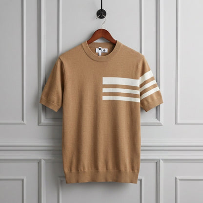 Knit T-Shirt Crewneck Cotton Blend Everyday Style – Marlowe