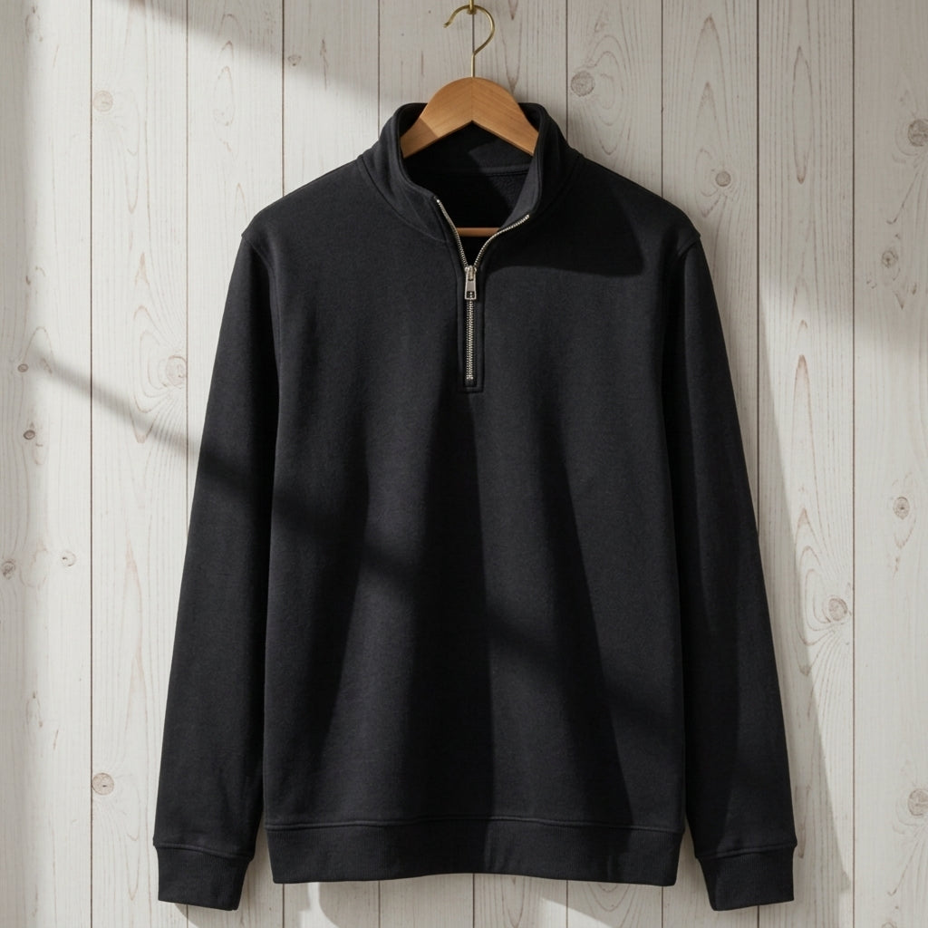 Cotton Blend Quarter-Zip Pullover – Arden