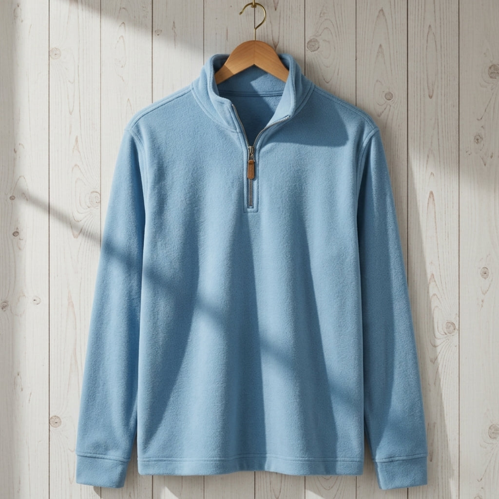 Cotton Blend Quarter-Zip Pullover – Arden