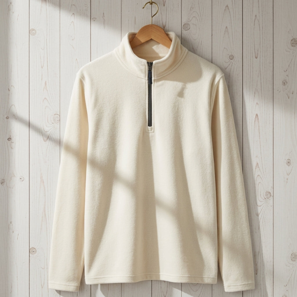 Cotton Blend Quarter-Zip Pullover – Arden