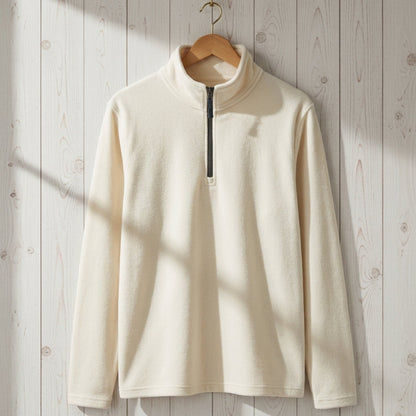 Cotton Blend Quarter-Zip Pullover – Arden
