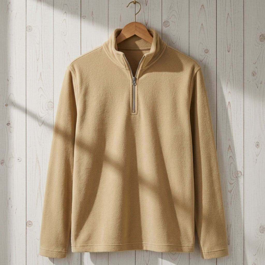 Cotton Blend Quarter-Zip Pullover – Arden