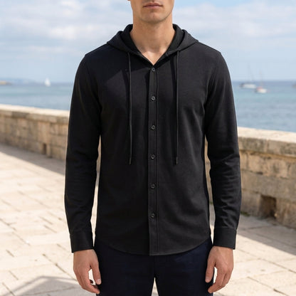 Soleil Hooded Button Shirt