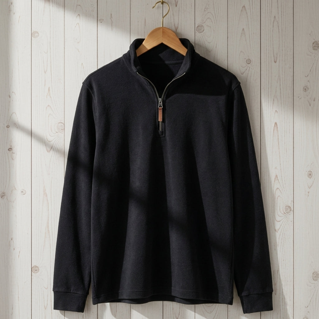 Cotton Blend Quarter-Zip Pullover – Arden