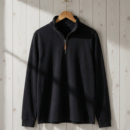 Cotton Blend Quarter-Zip Pullover – Arden