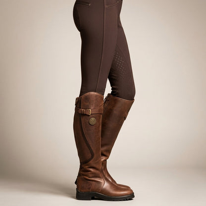 Leather Knee-High Riding Boots Faux Leather Traction Sole – Marlowe