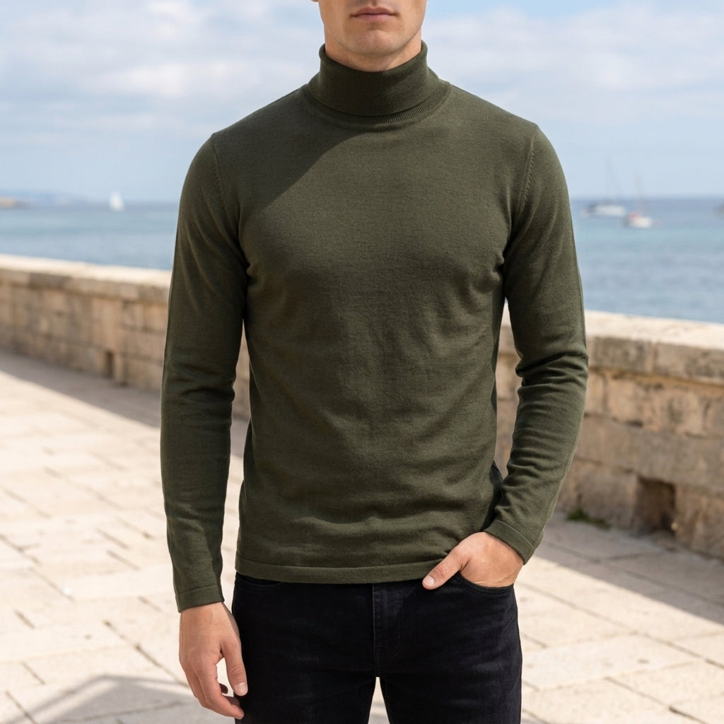 Slim-Fit Turtleneck Top for Women Soft Breathable Fabric – Maren