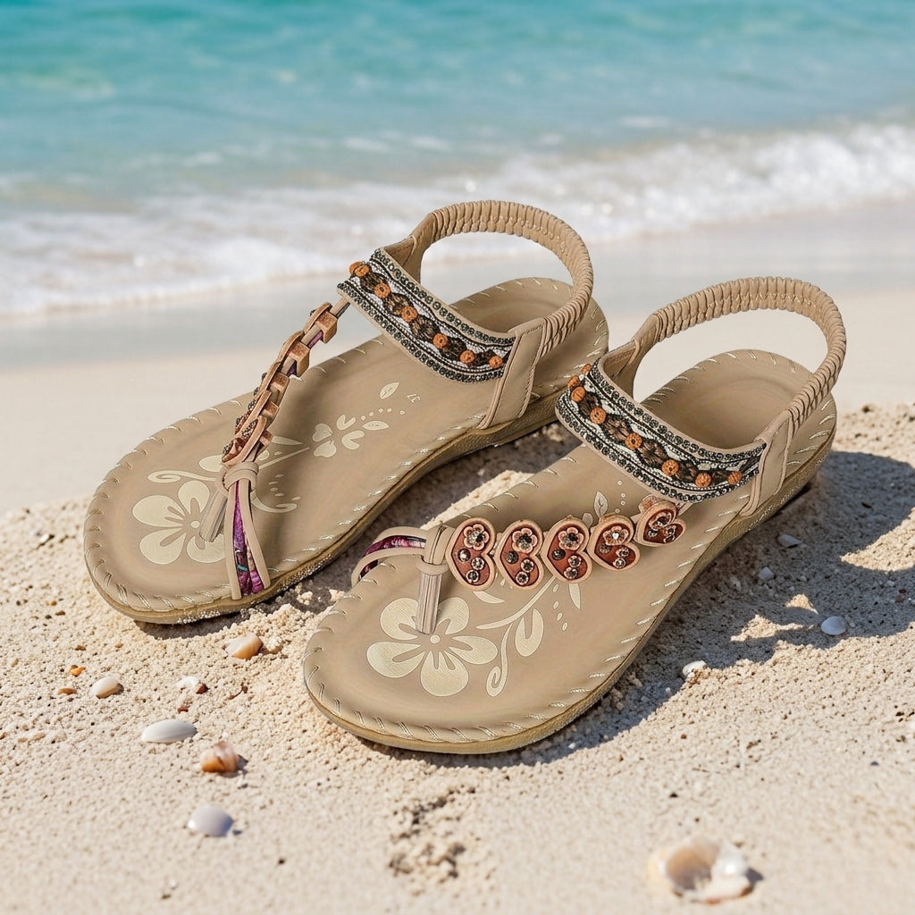 Orthopedic Sandals for Women Embellished Adjustable Supportive Comfort – Celeste