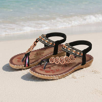 Orthopedic Sandals for Women Embellished Adjustable Supportive Comfort – Celeste