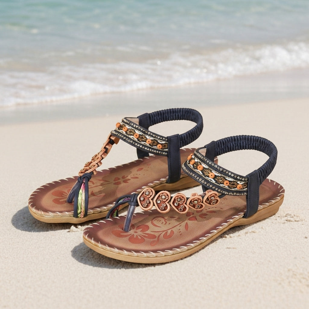 Orthopedic Sandals for Women Embellished Adjustable Supportive Comfort – Celeste