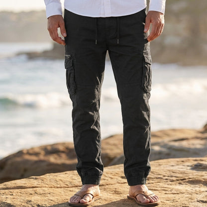 Men's Cotton Blend Cargo Jogger Pants Slim Tapered Fit – Calder