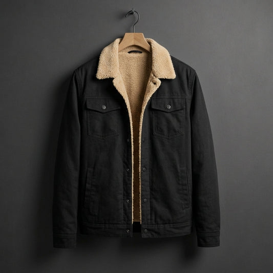 Cotton Blend Sherpa-Lined Field Jacket Versatile Everyday Style – Rowan