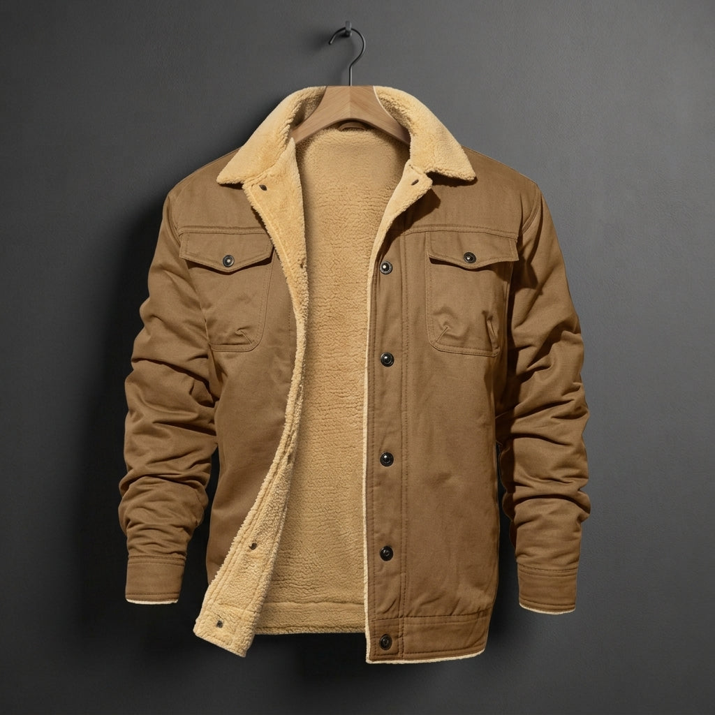 Cotton Blend Sherpa-Lined Field Jacket Versatile Everyday Style – Rowan