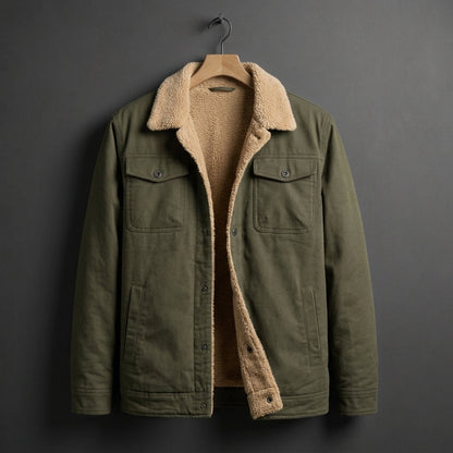 Cotton Blend Sherpa-Lined Field Jacket Versatile Everyday Style – Rowan