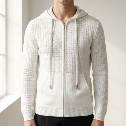 Full-Zip Hoodie Textured Fabric Everyday Comfort – Rowan