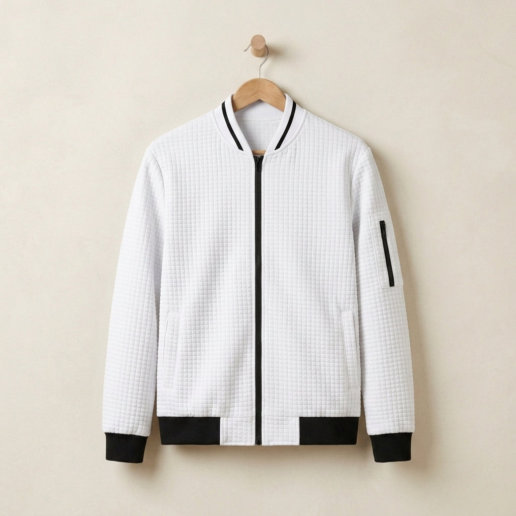 Quilted Bomber Jacket Full-Zip Lined Refined – Arden