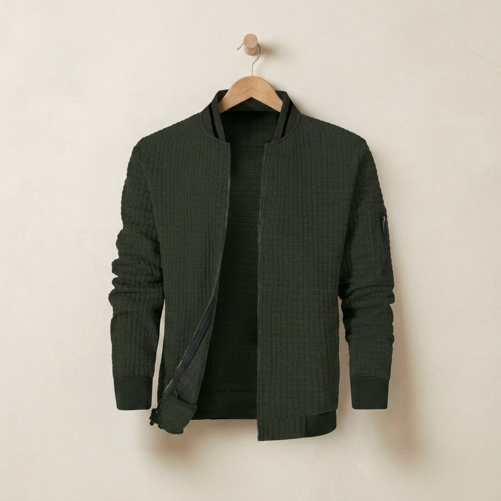 Quilted Bomber Jacket Full-Zip Lined Refined – Arden