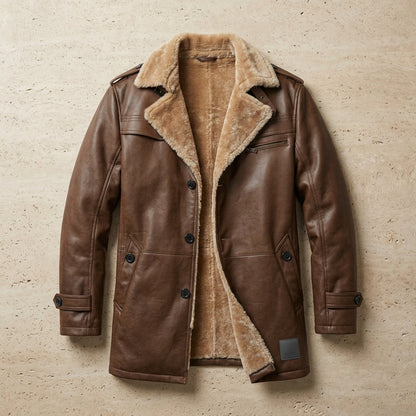 Faux Leather Coat Water-Resistant Insulated Lining – Rowan
