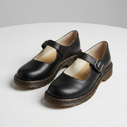 Women's Mary Jane Flats Faux Leather Buckle Strap – Celeste