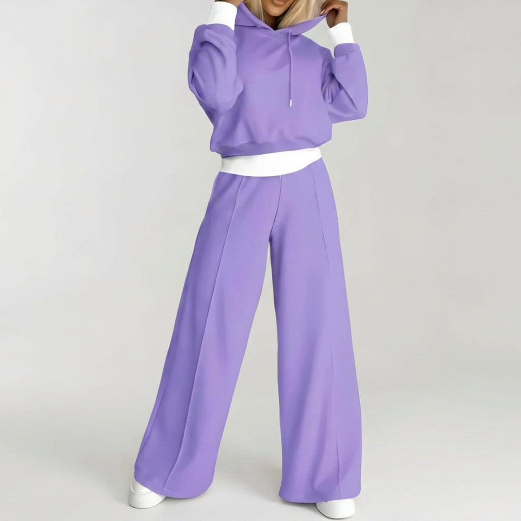 Women's Hoodie and Wide-Leg Two-Piece Set Relaxed Fit – Marlowe
