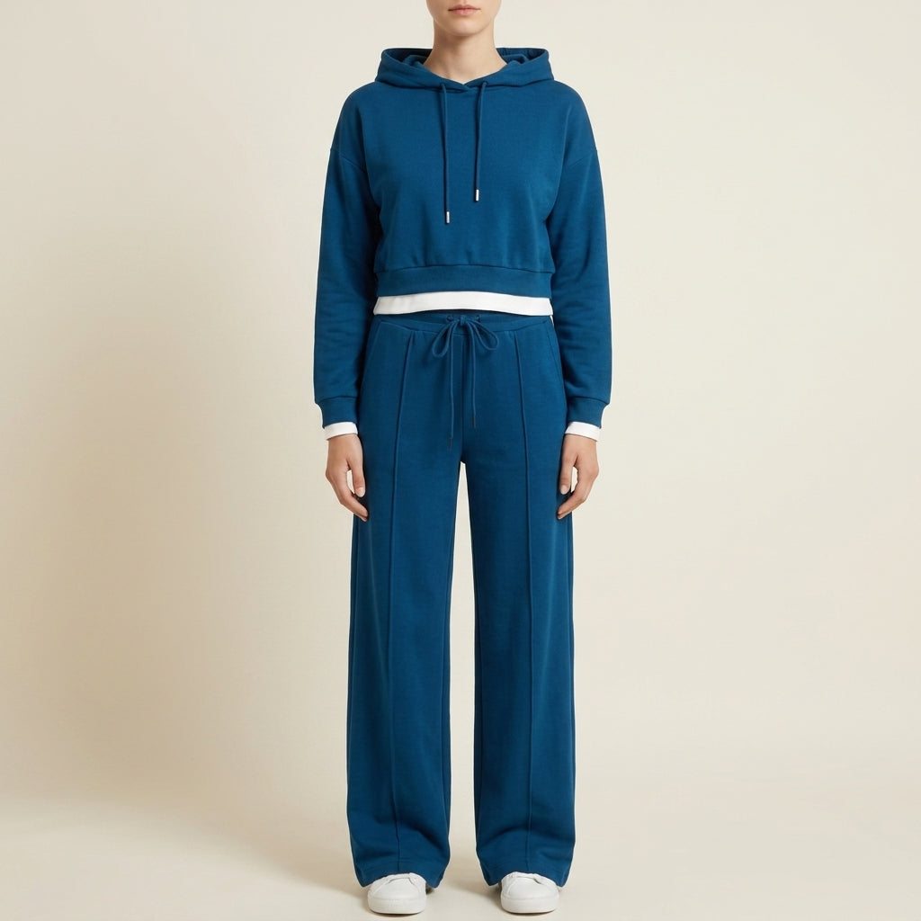 Women's Hoodie and Wide-Leg Two-Piece Set Relaxed Fit – Marlowe