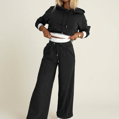 Women's Hoodie and Wide-Leg Two-Piece Set Relaxed Fit – Marlowe