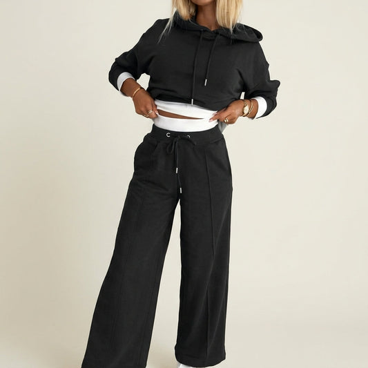 Women's Hoodie and Wide-Leg Two-Piece Set Relaxed Fit – Marlowe