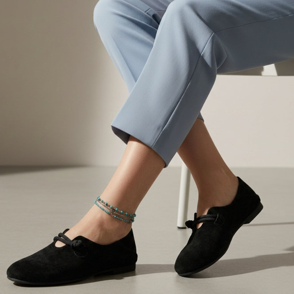 Faux Suede Loafers Slip-On Orthopedic Support – Elara
