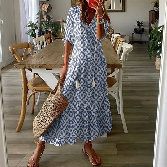 Women's Kaftan Dress Lightweight Bohemian Relaxed Fit – Maribel