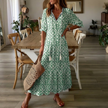 Women's Kaftan Dress Lightweight Bohemian Relaxed Fit – Maribel