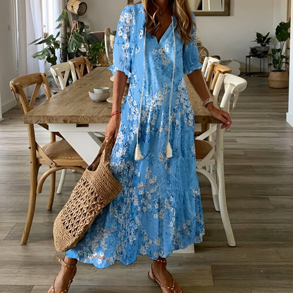 Women's Kaftan Dress Lightweight Bohemian Relaxed Fit – Maribel