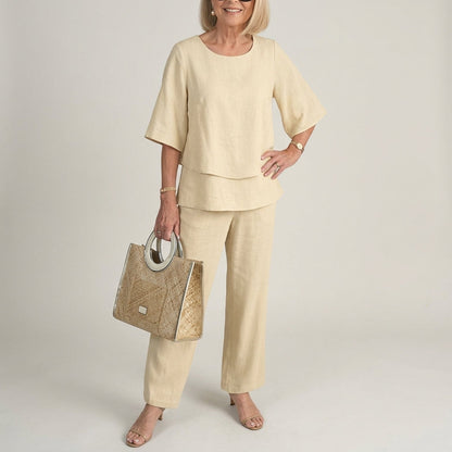 Wide-Leg Two-Piece Set in a Premium Fabric Blend – Marlowe