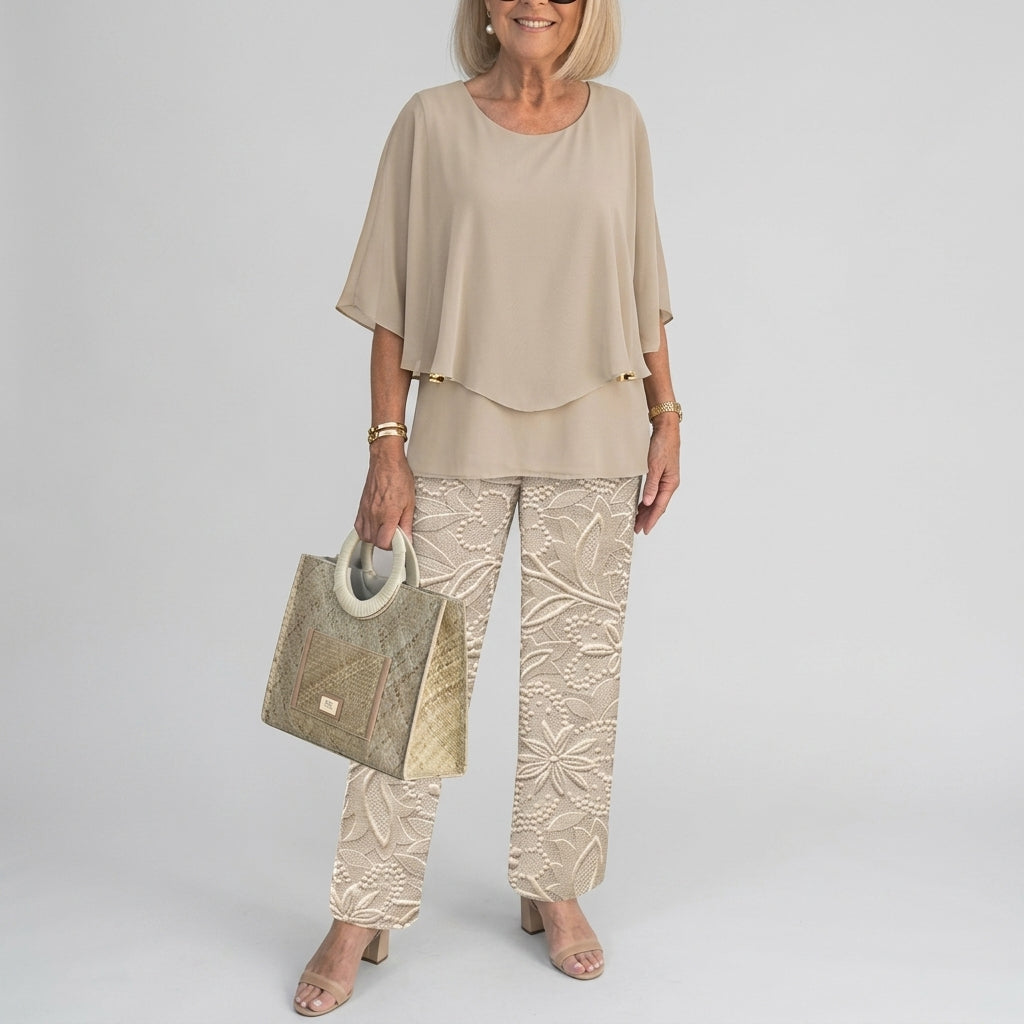 Wide-Leg Two-Piece Set in a Premium Fabric Blend – Marlowe