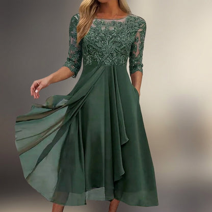 Women's Lace Occasion Dress Flattering Bodice Design – Celeste