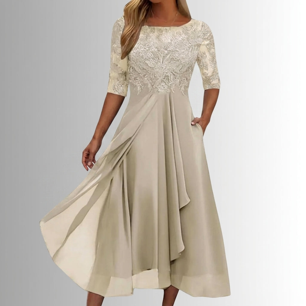 Women's Lace Occasion Dress Flattering Bodice Design – Celeste